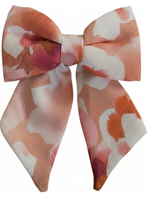 JZ Moda Pastel Renkli Desenli Fiyonk Otomatik Toka - El Yapımı Saç Aksesuarı