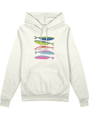 The Lucid Lab Warhol’s Sardines  Oversize Hoodie - Beyaz