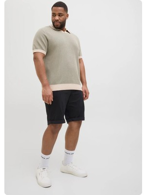 Jack & Jones Jack&jones 12232570  Battal Buyuk Beden Erkek Sort