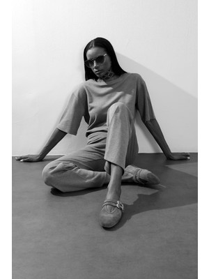 5in1Canpolat Vizon Pamuklu Pantolon Tişört Takım 7690