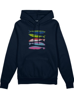The Lucid Lab Warhol’s Sardines  Oversize Hoodie - Lacivert