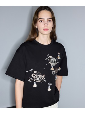 İpekyol Nakışlı ve püsküllü tişört IS1260070065001