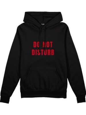 The Lucid Lab Do Not Disturb  Oversize Hoodie - Siyah