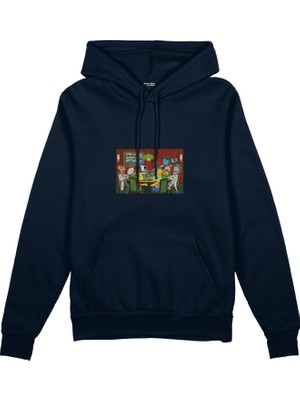 The Lucid Lab Champions League Poker  Oversize Hoodie - Lacivert
