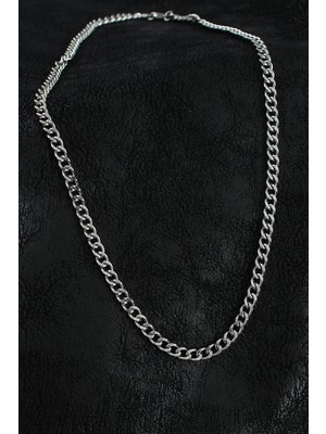 Callerrons Accessories Gümüş Renk Klasik Zincir Model Erkek Kolye // XD-ERK1388-ST