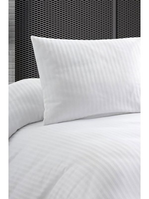 Mossyna 2'li 50X70 Yollu Saten Çizgili Yastık Kılıfı Pamuklu