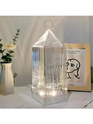 PremiumPort Renkli Kristal Elmas Masa Lambası, LED Işıklı, Kumandalı, Akrilik Gece Işığı