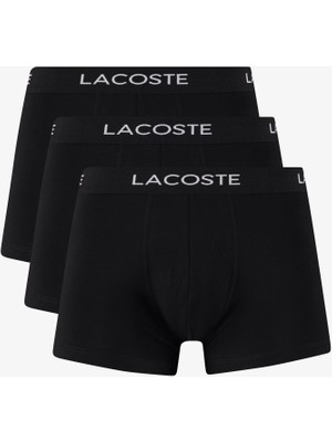 Lacoste Erkek Baskılı 3'lü Siyah Boxer 5H1291T 031