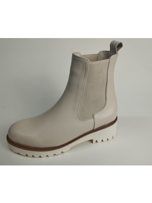 Lucciola Kadın Hakiki Deri Eva Taban Lastikli Bej Deri Bot