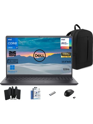 Dell vostro 3530 I7-1355U 16GB 1tb SSD 15.6 Fhd 120Hz W11PRO N1601PVNB3530U Snertech Çanta+Mouse+Mousepad+Usbbellek+Temizlikkit