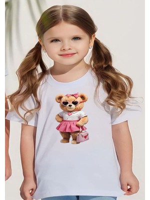 ÇARŞI47 Kız Çocugu Tişört 3D Baskı Kalitesi ile T-Shirt