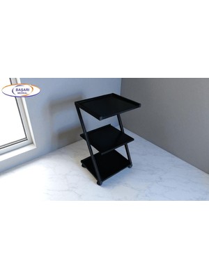 Başarı Medikal Z Tipi 3 Raflı Metal Etajer/etejer/cihaz Sehpası/servis Arabası/çok Amaçlı Dolap