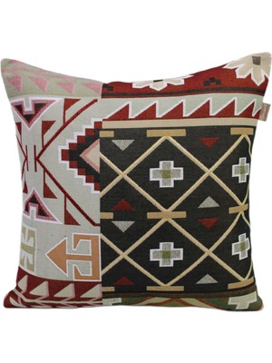 Believe Belıeve Etnik Iı Jakarlı Dokuma Goblen Dekoratif Kırlent Kılıfı 45*45