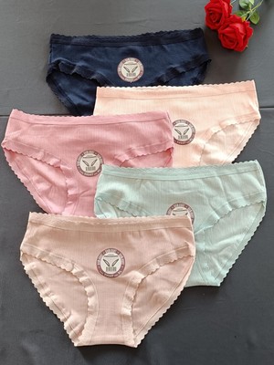 Dominant Midnight Soft Ribana 5'li Bikini Kadın Iç Giyim Büyük Beden Külot-Renkli