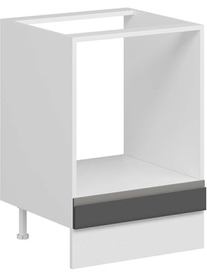 Alvinka Mutfak Modül Hg_j Alt 1k 60CM Ank Dolap Beyaz Antrasit Suntalam