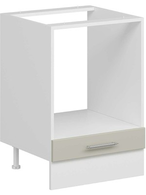 Alvinka Mutfak Modül Mbr_c Alt 1k 60CM Ank Dolap Beyaz Kumtaşı Mdf