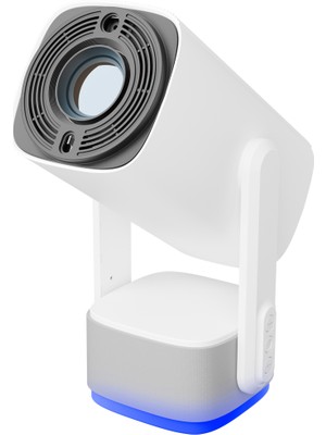 Ronanna Everest PJ08, Beyaz, 150 LED Lümen, 1280X720, 1xhdmı, 1xusb, Wifi, Bluetooth, 30.000 Saat LED Ömrü, 6W Speaker, 5200MAH Batarya, Taşınabilir, Android 11, 4K Destekli Projeksiyon Cihazı