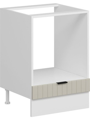 Alvinka Mutfak Modül Mbr_b Alt 1k 60CM Ank Dolap Beyaz Kumtaşı Suntalam