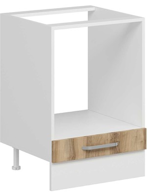 Alvinka Mutfak Modül Duz Alt 1k 60CM Ank Dolap Beyaz Dore Suntalam