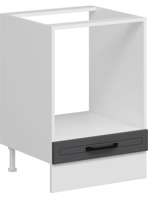 Alvinka Mutfak Modül Mbr_a Alt 1k 60CM Ank Dolap Beyaz Antrasit Suntalam