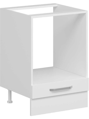 Alvinka Mutfak Modül Duz Alt 1k 60CM Ank Dolap Beyaz Beyaz Mdf