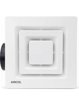 Aircol Radyal Tavan Tipi Fan 100 m3/h 23 Watt Beyaz Emiş Gücü ile Banyo ve Tuvaletler İçin Uygun