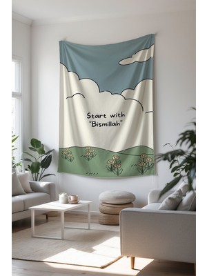 Charmbi Islami Duvar Örtüsü – Dekoratif Modern Renkli Tasarımlar Huzur Dolu Duvar Örtüsü