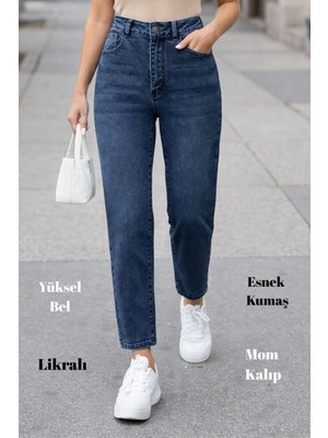 Cedy Denim Kadın Yüksek Bel Soho Boyfriend Jean C599