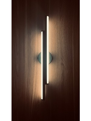 Ase Metal Çift Ledli 45 cm Pilli Aplik Günışığı / Pil Dahildir