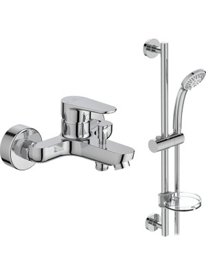 Ideal Standard Cerafine O Banyo Bataryası + Idealrain Duş Seti, 2 Fonksiyonlu, Krom, 2 Parça | Is.35.02.01.01