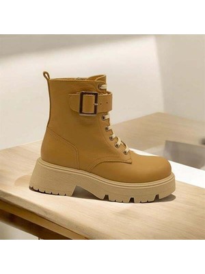 Ametist Belfast Şampanya Deri Kadın Postal