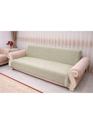 Mandaş Tekstil Mandaş Şönil El Dokuma Kolsuz Çekyat 2,li   Örtü (3+3) A Yeşil