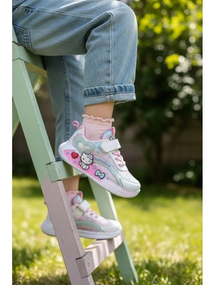 Cozi Company Tam Ortopedik Hafif ve Rahat Hello Kitty Desenli Çocuk Spor Ayakkabı