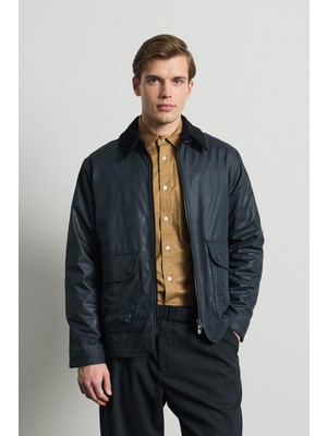 Danger Erkek Kadife Yakalı Mont Ceket Lacivert
