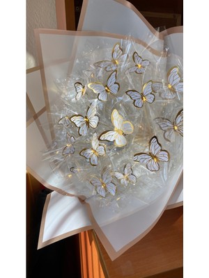 PremiumPort Işıklı Kelebek Buketi, Sevgi Dolu Hediye, Doğum ve Sevgililer Günü