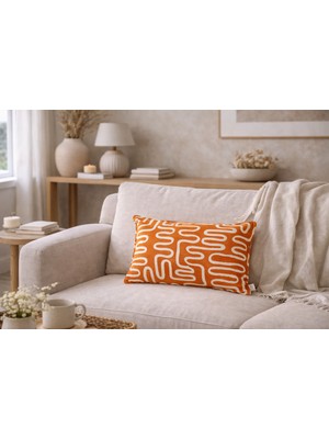 Needle Wawe Duo Kiremit Dikdörtgen Kırlent Kılıfı