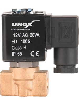 Unox 12V Ac Genel Maksat Solenoid Valf 3/2 Normalde Kapalı