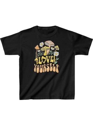 Çocuk Unisex Baskılı T-Shirt - Siyah