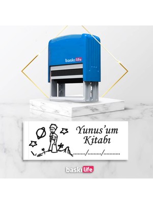 Baskı Life Küçük Prens  Kitap Mührü Kitap Damgası Kişiye Özel Kaşe 588