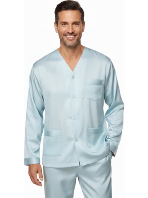 Oppland Erkek Pijama Takımı %100 Pamuk Kumaş Star Model Cepli Rahat Tam Kalıp