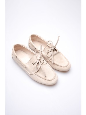 Zerenyus Sorrento Premium Bej Günlük Süet Loafer