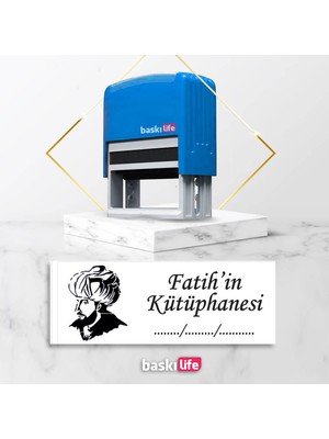 Baskı Life  Kaşe  Kitap Mührü Kitap Damgası Kişiye Özel Kaşe 501