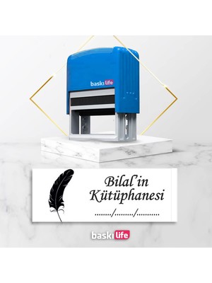 Baskı Life  Kaşe  Kitap Mührü Kitap Damgası Kişiye Özel Kaşe 583