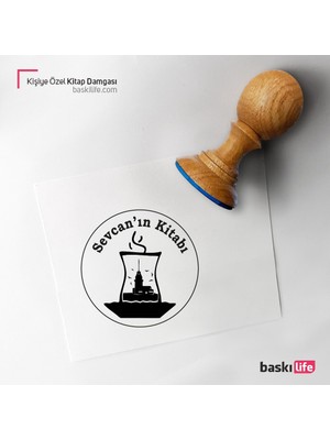 Baskı Life Kişiye Özel Kitap Damgası Kitap Mührü Kaşe Kitap Mühür Özel Damga 55
