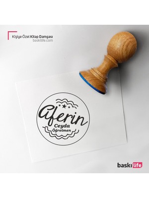 Baskı Life Kişiye Özel Kitap Damgası Kitap Mührü Kaşe Kitap Mühür Özel Damga 114