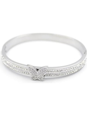 Beta Moda Hub Kelebek Bilezik - Gümüş