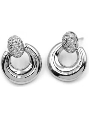 Beta Moda Hub Halka Küpe - Gümüş