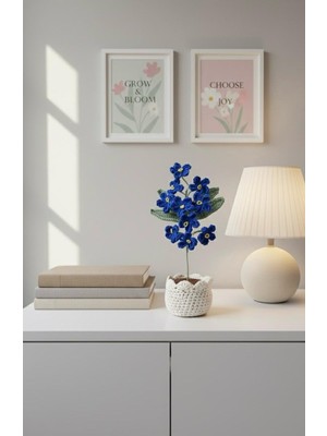 Henera Atelier Saksıda Unutma Beni Çiçeği-Yapay Çiçek- Sevgililer Günü-Hediyelik -Doğum Günü-Yılbaşı