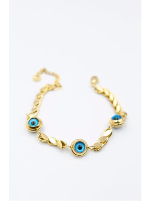 Beta Moda Hub Arpa Zincirli Nazar Bileklik - Altın