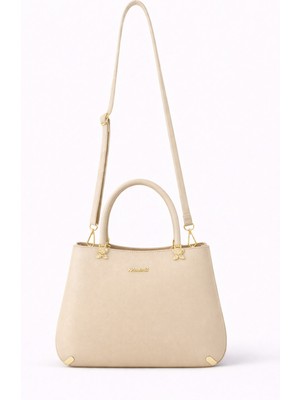 Kriste Bell Kadın Çapraz Askılı Çanta Bej 7416